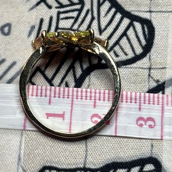 Dragonfly Ring with Orange and Green Stones Size 9.5 - Picture 7 of 7